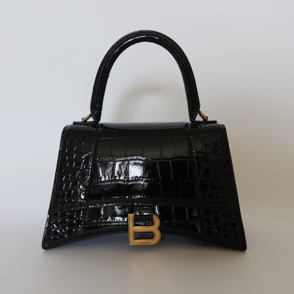 Balenciaga Hourglass Handbag Small Black